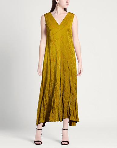 Woman Maxi dress Military green Size 8 Acetate, Viscose, Metal fiber