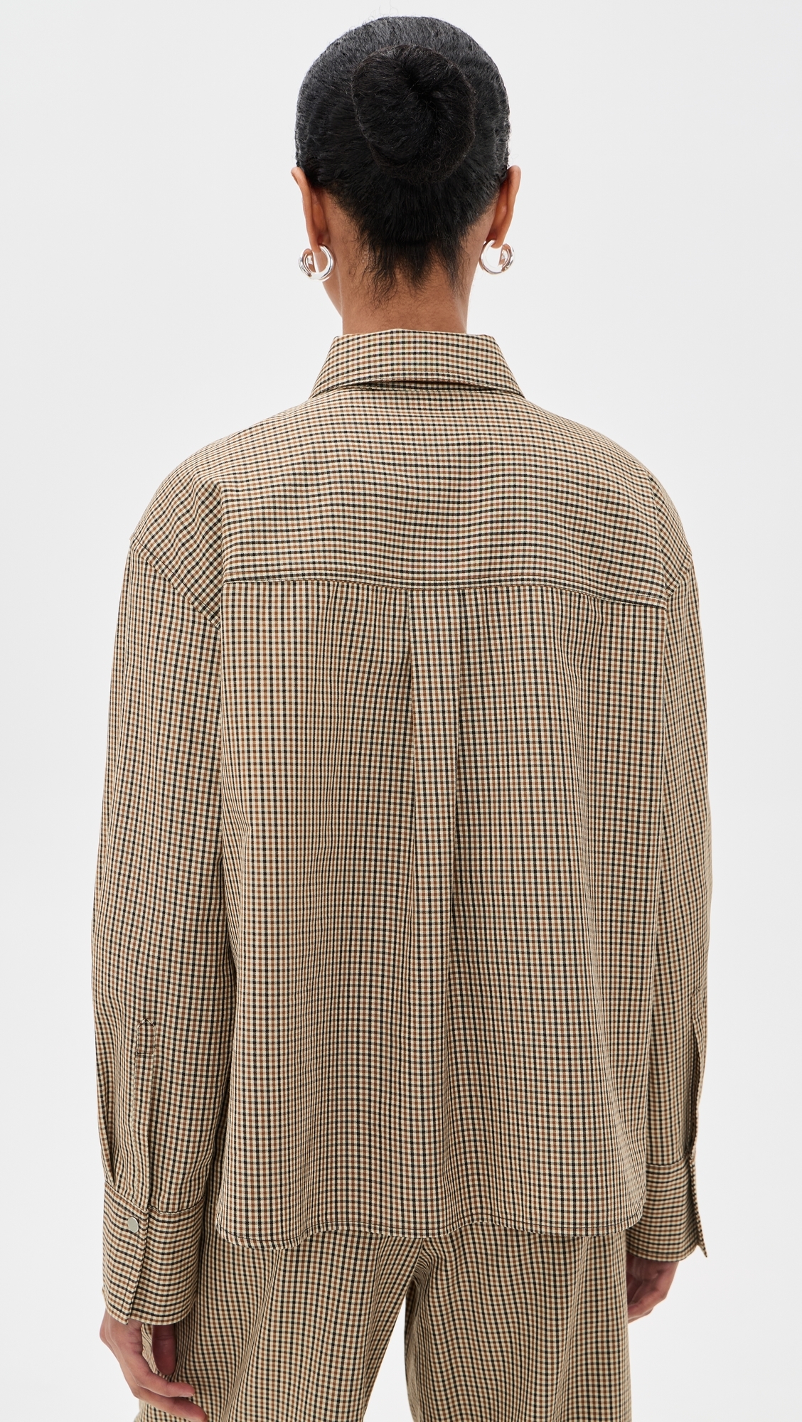 Cropped Button Down Shirt Lt Wheatstone Check