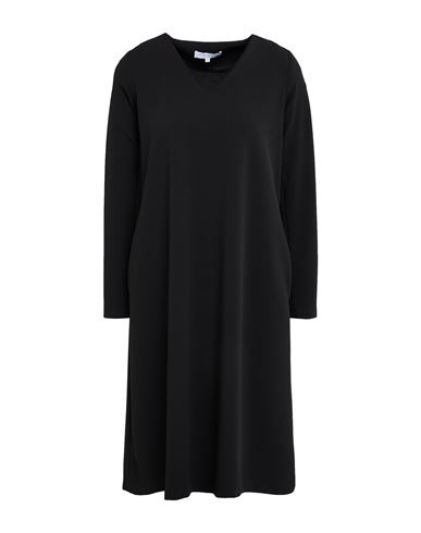 Woman Midi dress Black Size 8 Polyurethane, Elastane