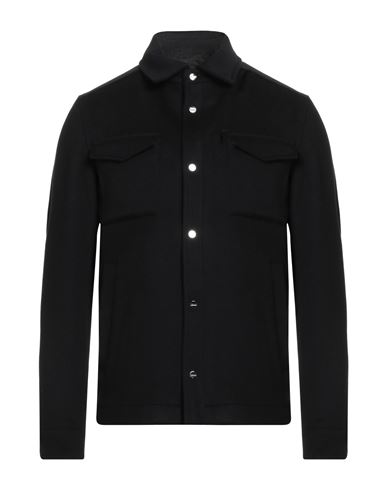 Man Shirt Black Size 38 Virgin Wool, Cashmere