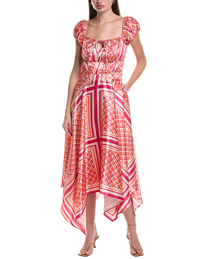 Pink Org Midi Dress
