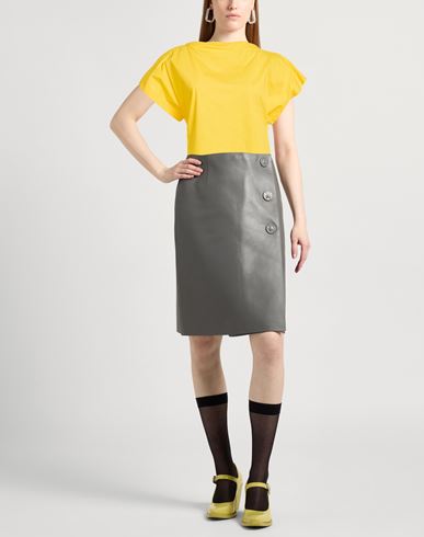 Woman Top Yellow Size 2 Cotton, Polyamide, Elastane