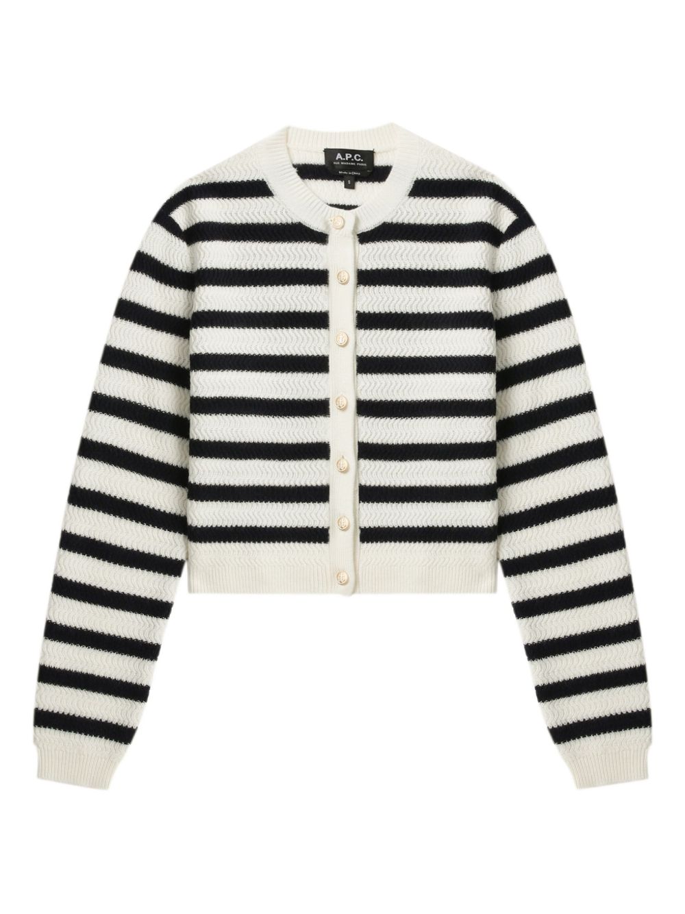 Manon striped cardigan - Black