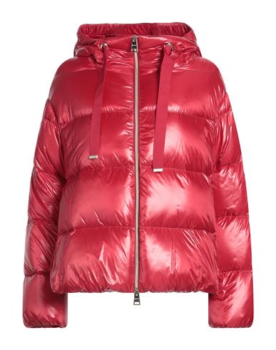 Woman Puffer Red Size 10 Polyamide, Cotton, Acetate