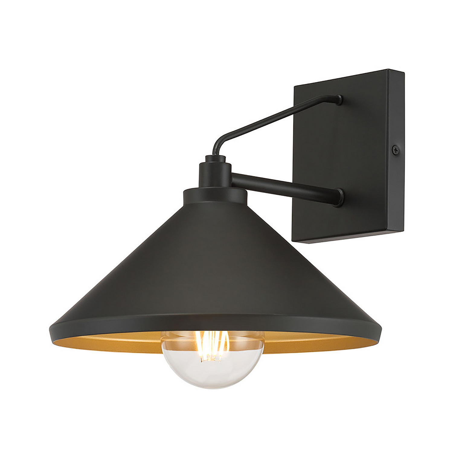 Powder Coated Black Wall Sconce from the Vectra Collection