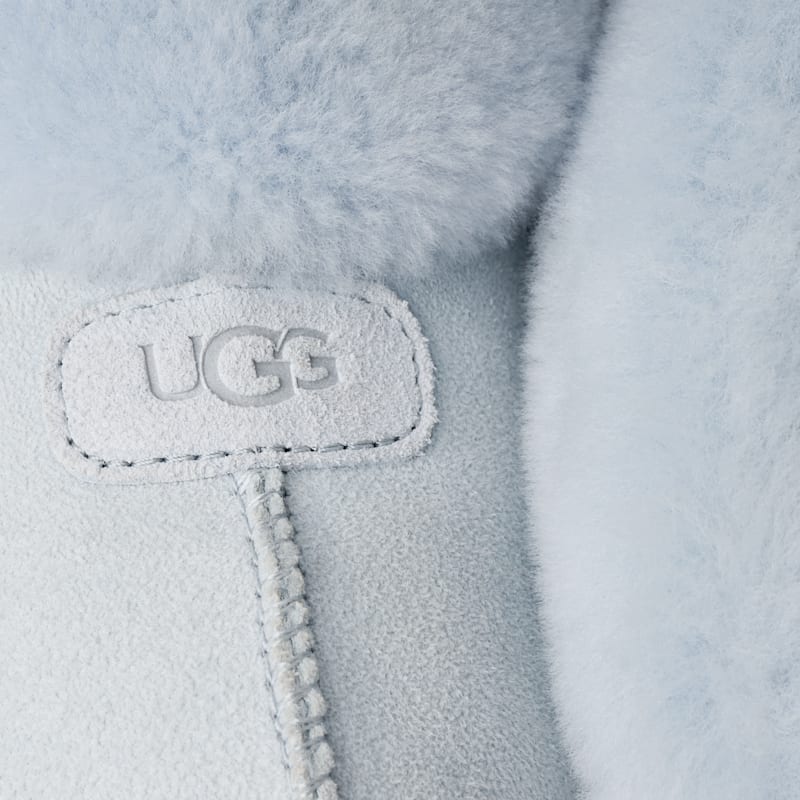 ® Women's Coquette Durable Sheepskin Slipper in Sky Blue