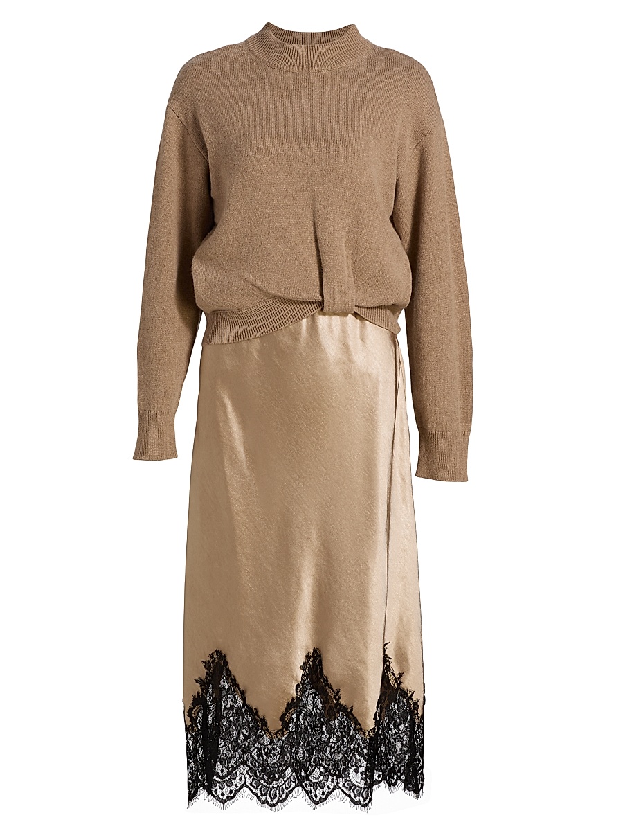 Women's Sol Combo Sweater Dress - Oatmeal Combo