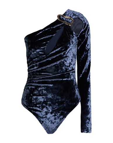 Woman Bodysuit Midnight blue Size 6 Polyester, Elastane, Brass