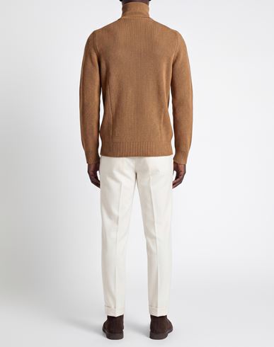 Man Turtleneck Camel Size 40 Virgin Wool