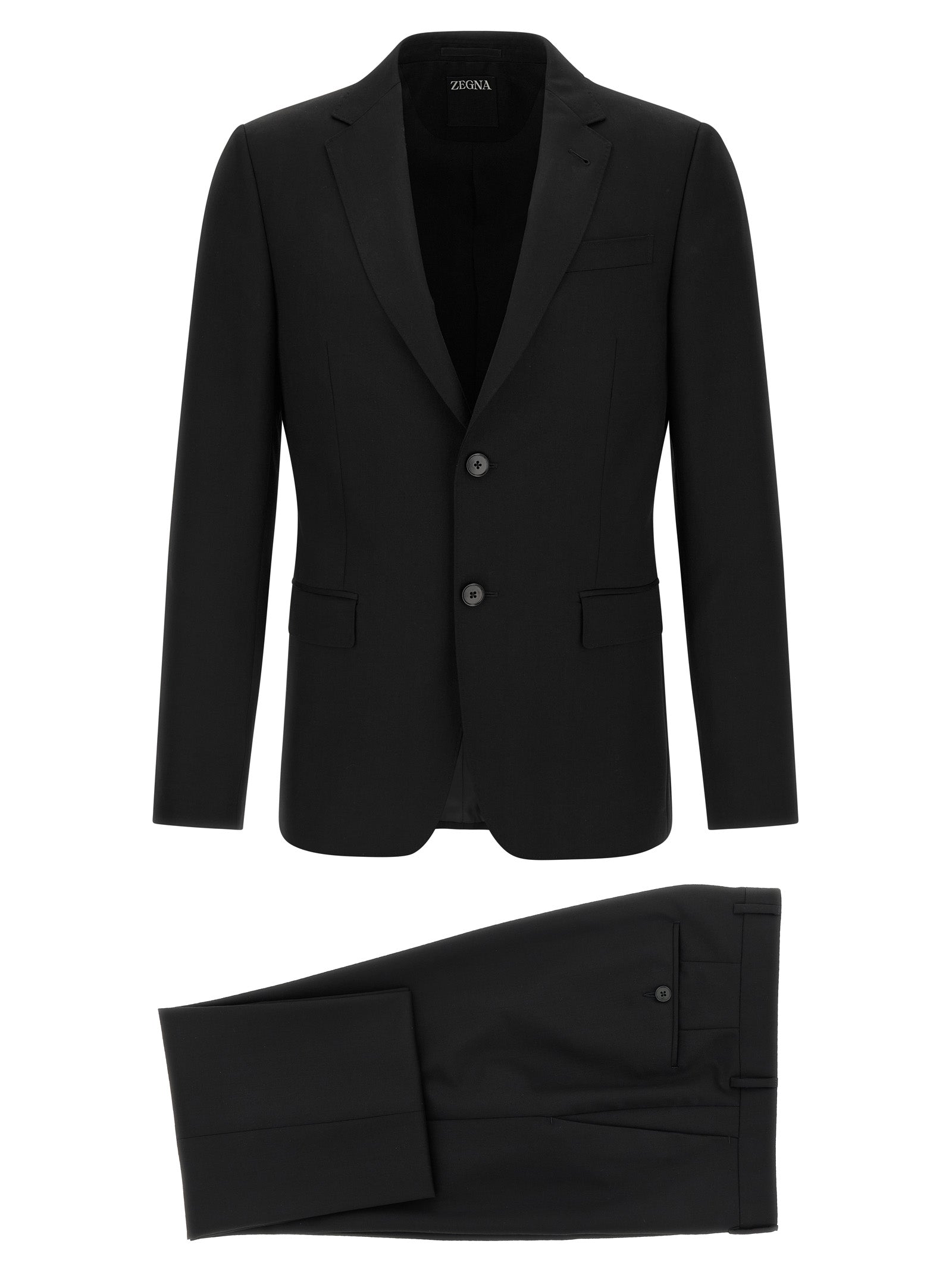 Wool and Mohair Blend Blazer — Black