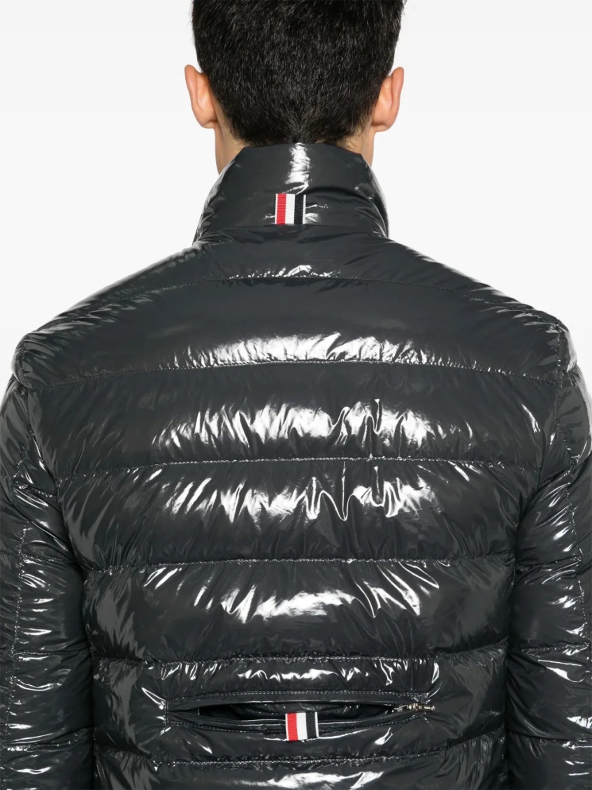 Dark Grey Reversible Zip-up Puffer Jacket