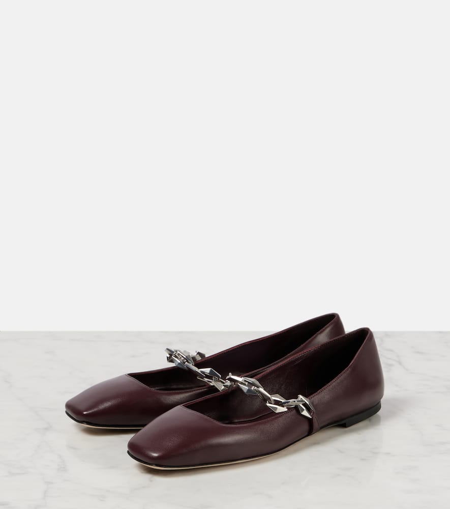 Diamond Tilda leather ballet flats