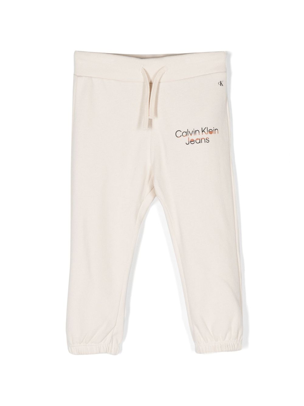 Logo-print cotton track pants - Neutrals