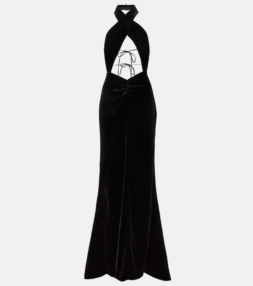 Alessandra Rich Cutout velvet gown