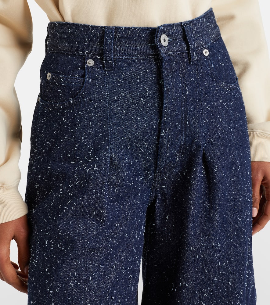 Logo barrel-leg jeans