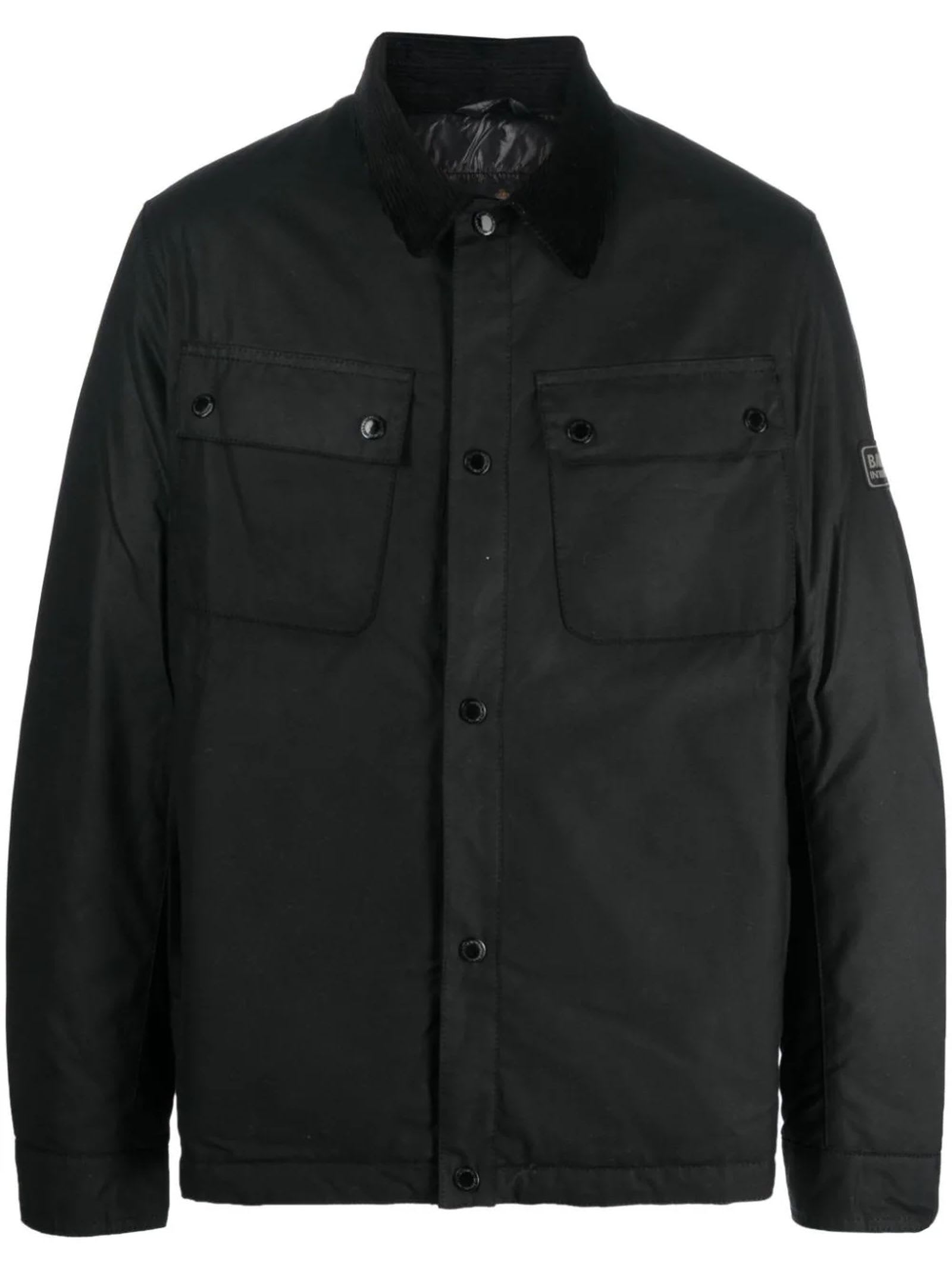 Black Cotton Cotton Jacket