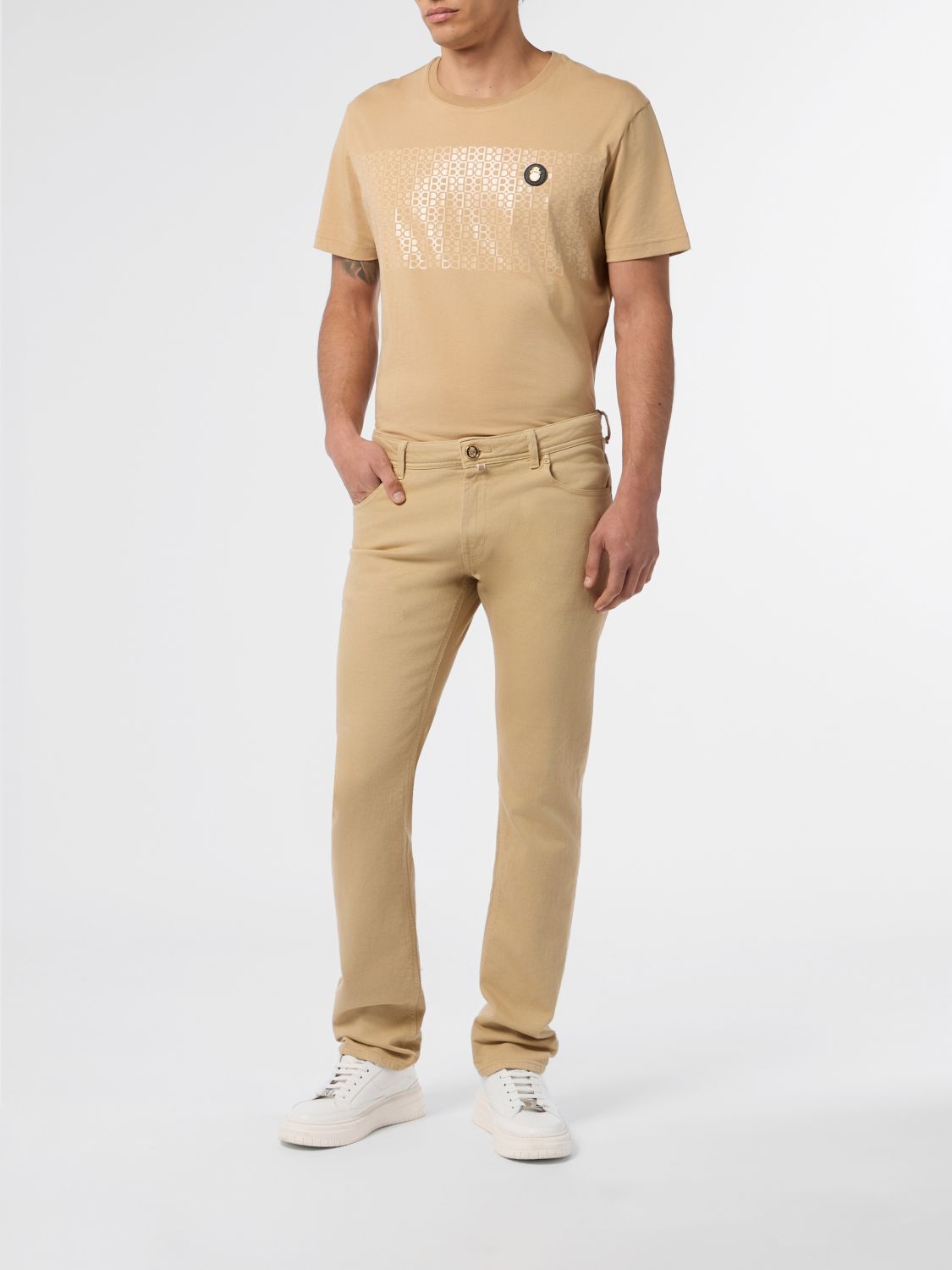 Jeans Men color Beige