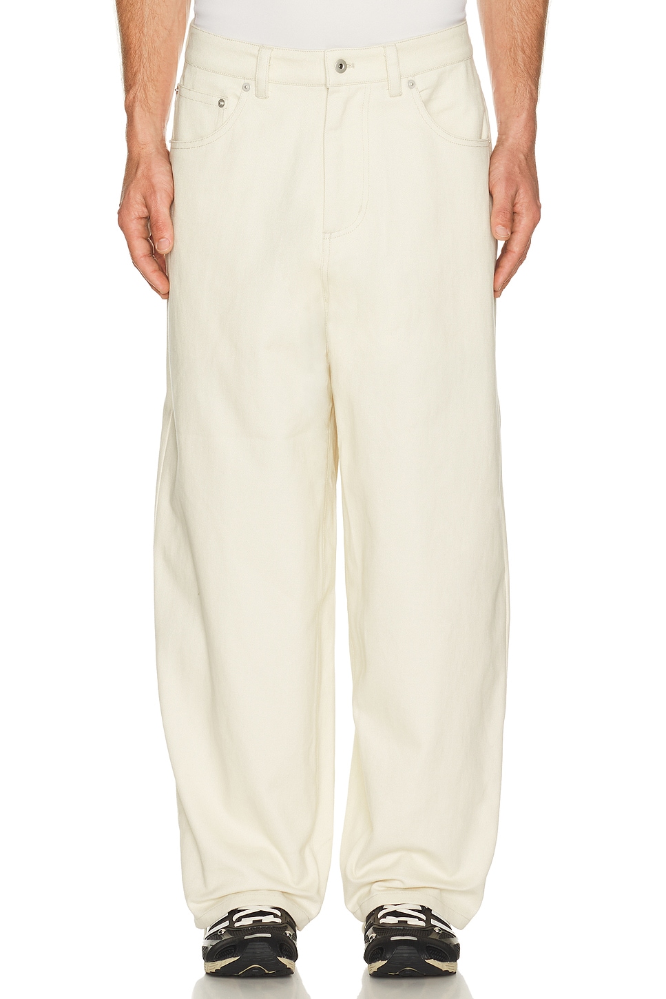 Metalwood Studio 5-Pocket Twill Pant in Natural - Cream. 30 also