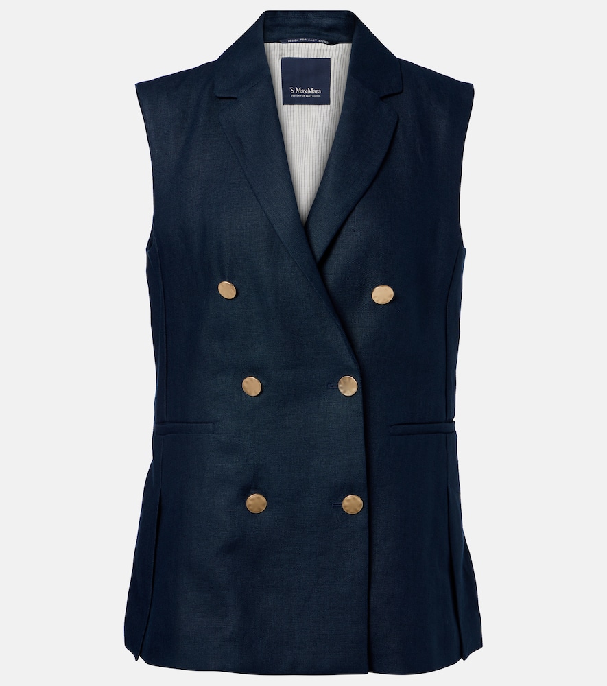 Bird linen vest