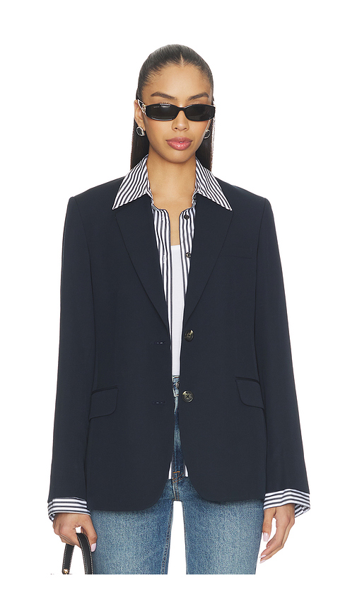 Rag & Bone Frank Poplin Blazer in Navy. 0. Also , 4