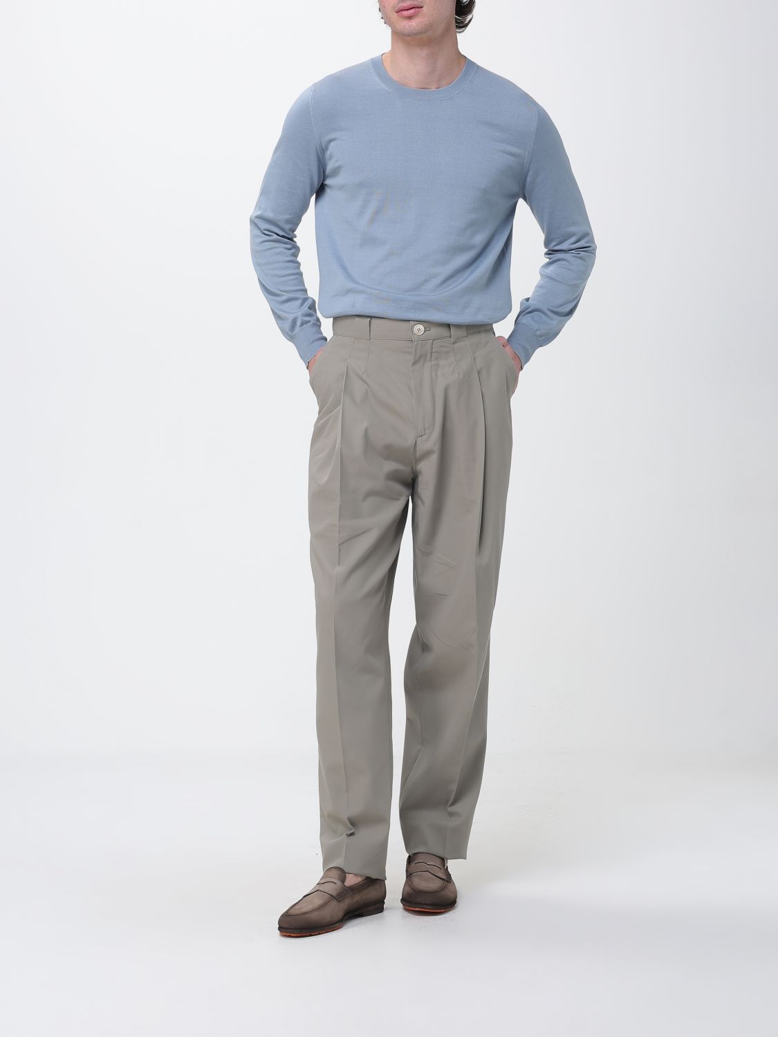 Pants Men color Blue