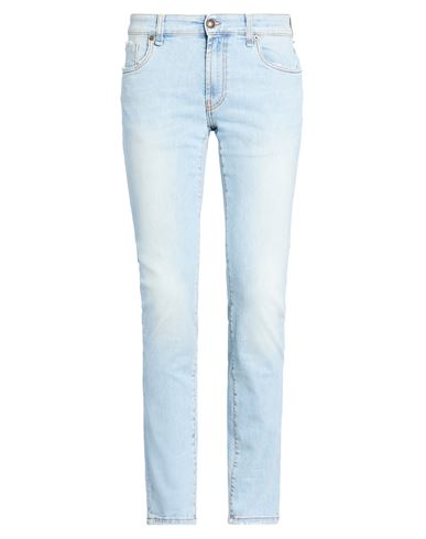 Man Jeans Blue Size 32 Cotton, Elastane
