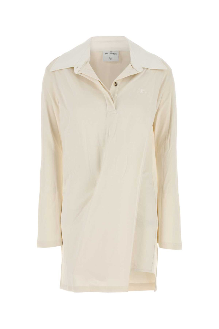 Dress In Beige Cotton