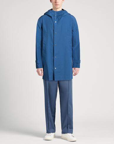 Man Overcoat & Trench Coat Slate blue Size XL Polyacrylic, Cotton