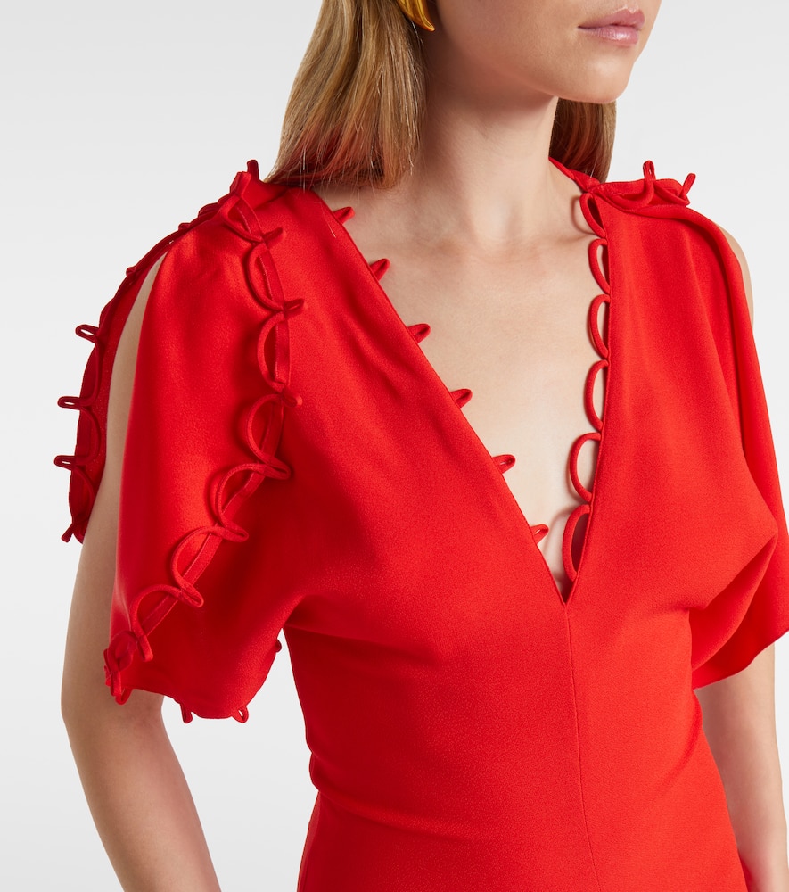 Asymmetric draped maxi dress