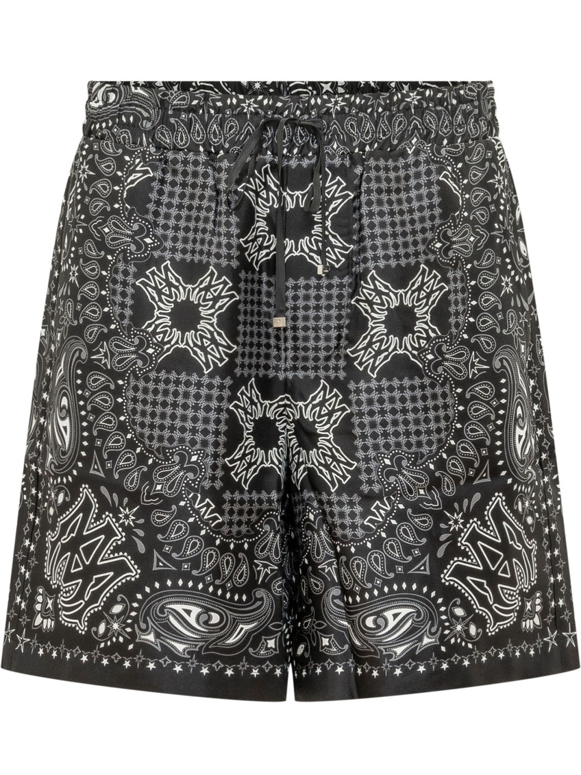 Bandana-print Drawstring Shorts