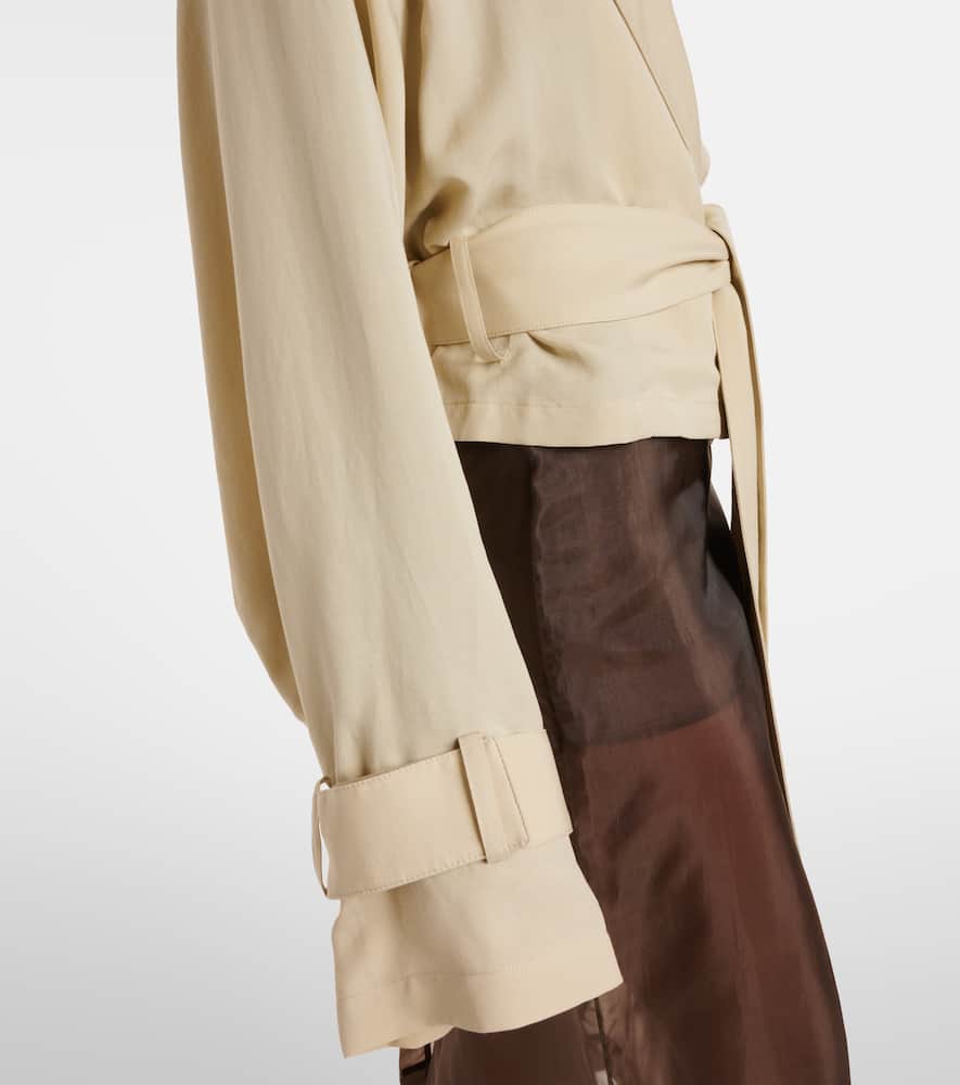 Simona cropped trench coat