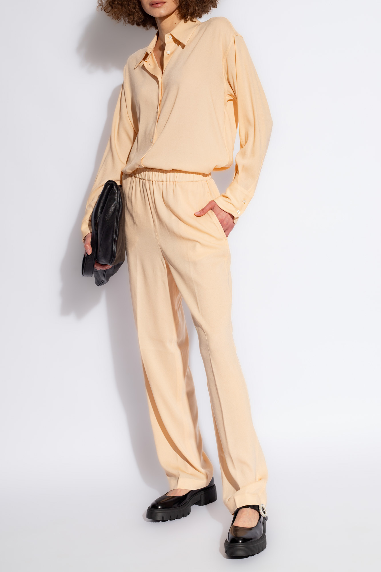 Relaxed-fitting Trousers, Women's, Beige