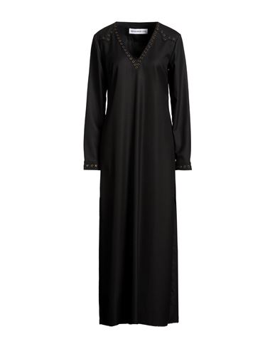 Woman Maxi dress Black Size S Polyester, Viscose, Elastane