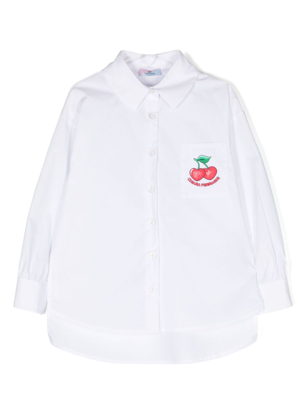 Logo-print poplin shirt - White