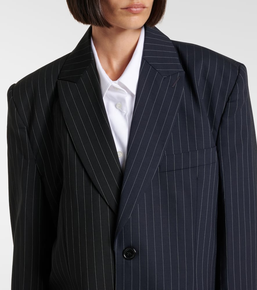 Pinstripe wool blazer