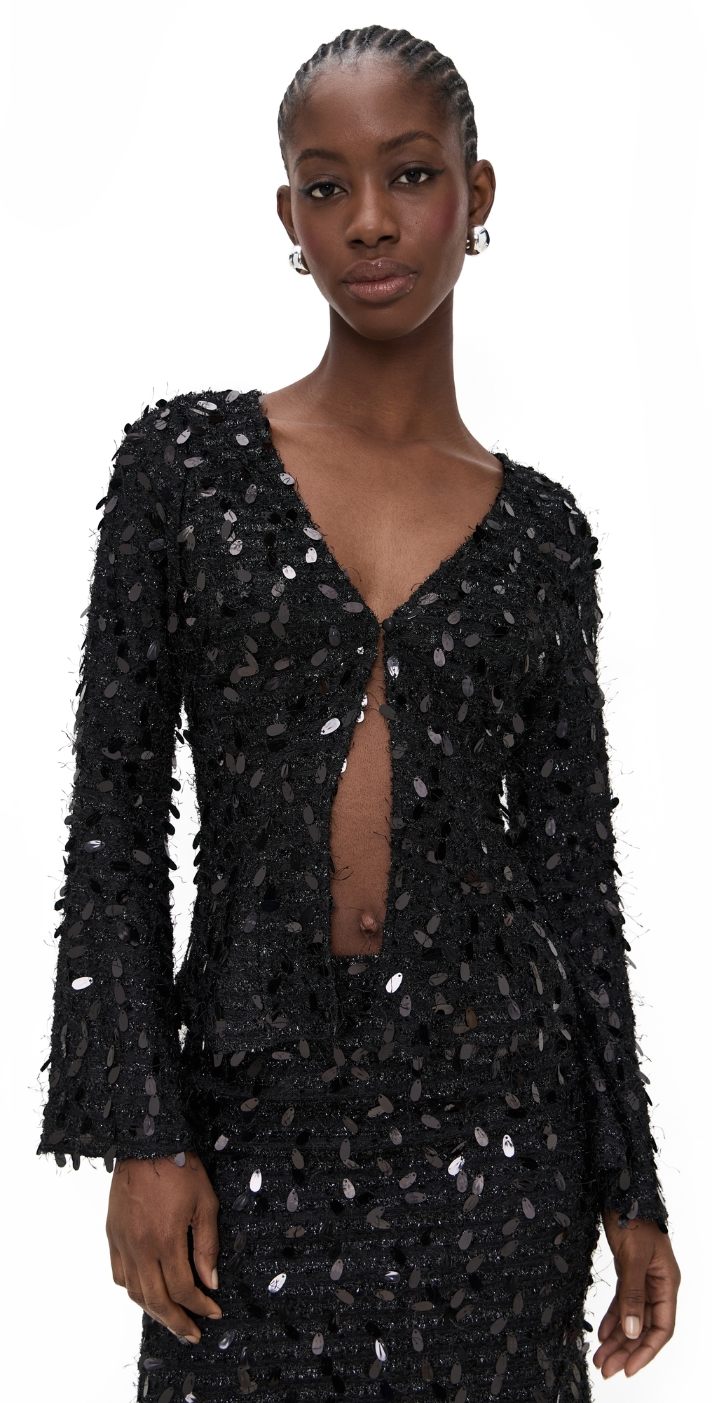 Sequin Blouse Black