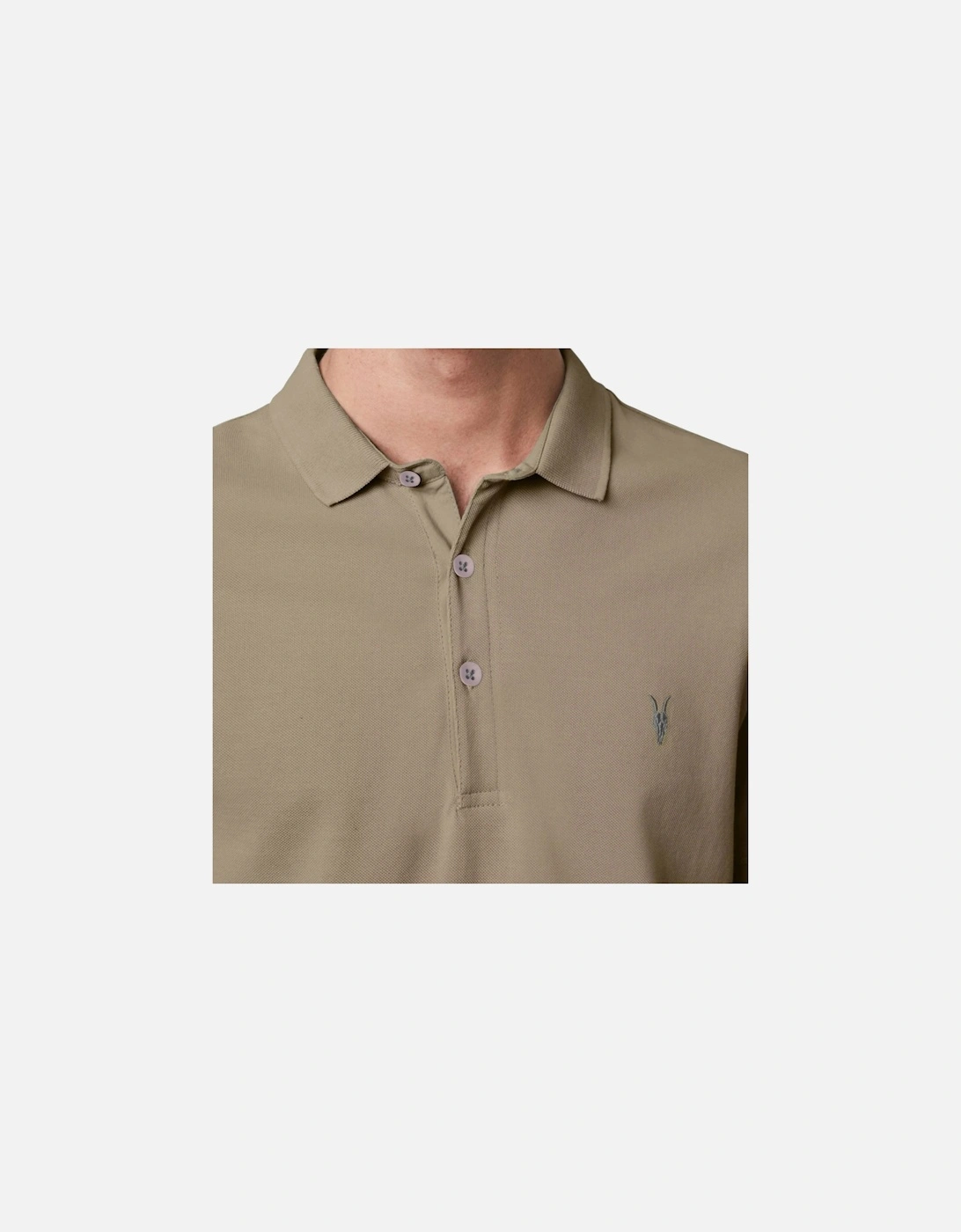 Allsaints Men's All Saints Reform Mens Polo Shirt Summer Cotton Top - Tan