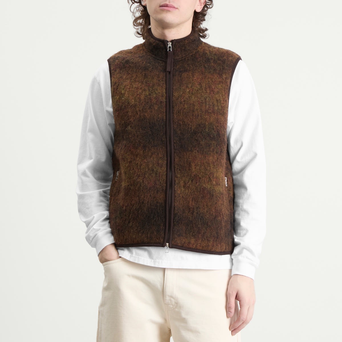 Men's Alps Fleece Climbing Gilet Brown