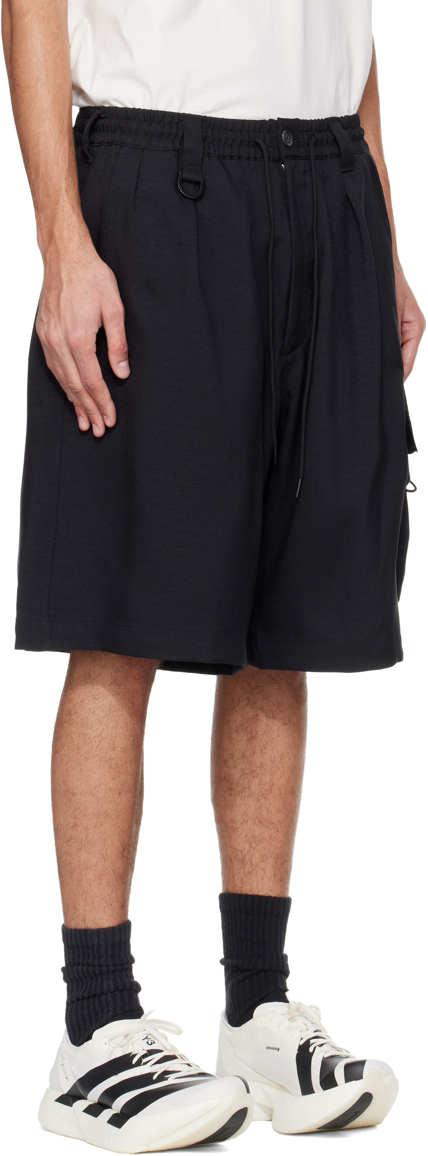 Black Sport Uniform Cargo Shorts
