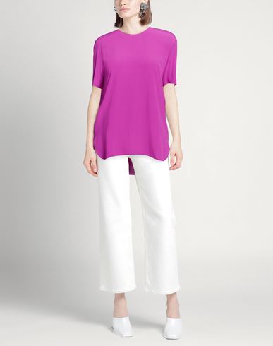Woman Top Mauve Size S Acetate, Silk