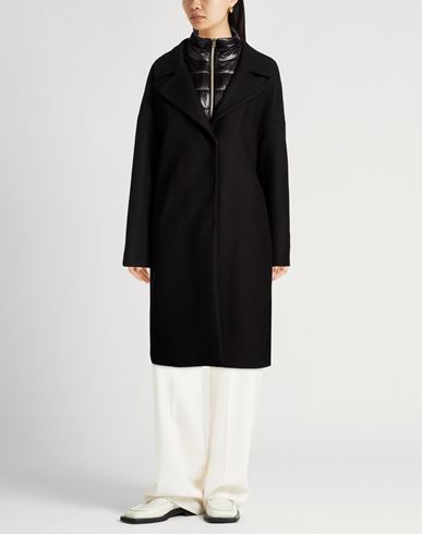 Woman Coat Black Size 8 Virgin Wool, Polyamide