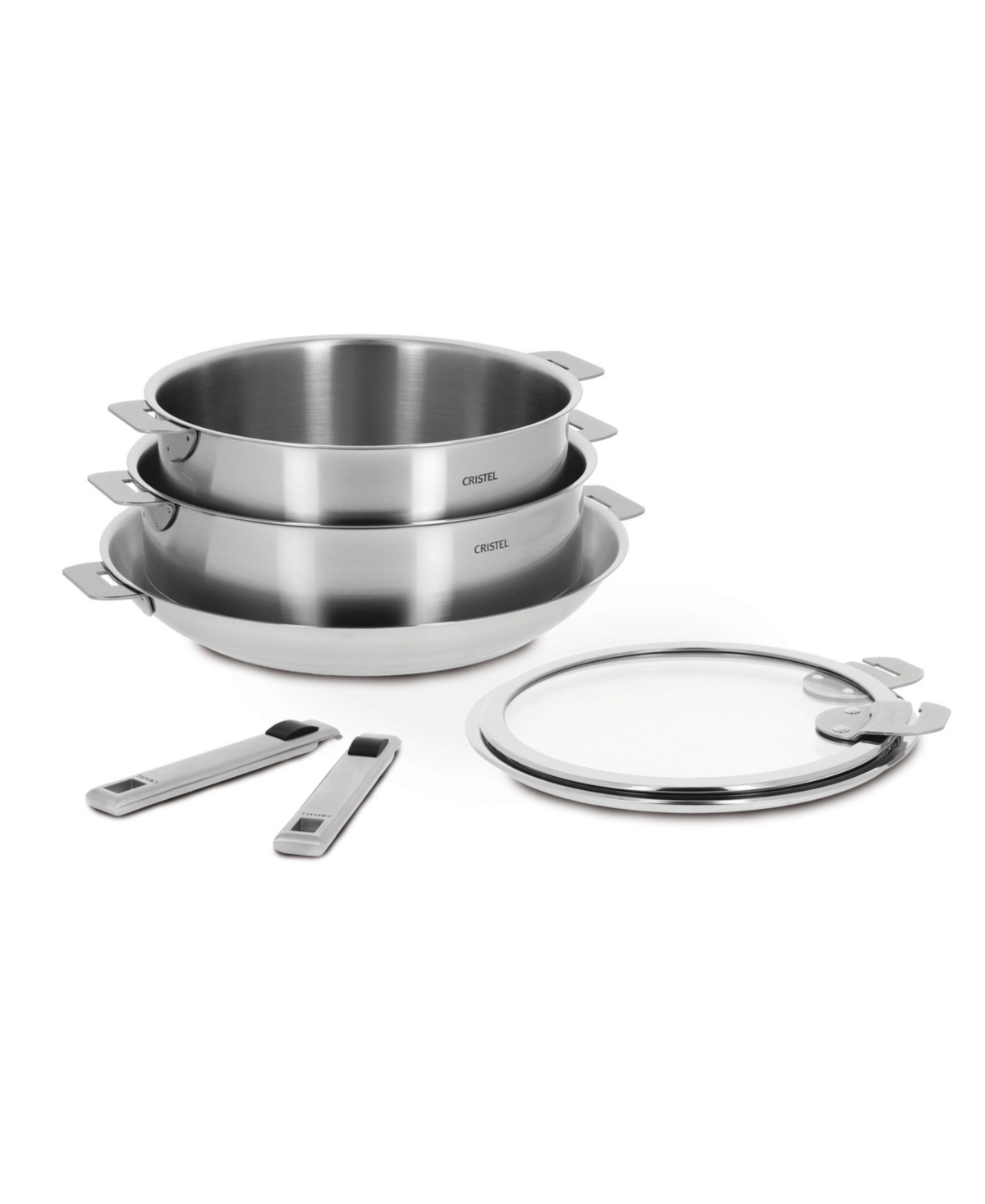 Strate 7-Piece Stainless Steel Cookware Set - Silver