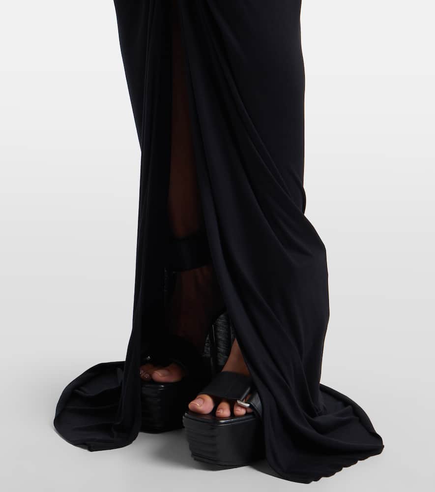 Poppy LS ruched jersey maxi skirt