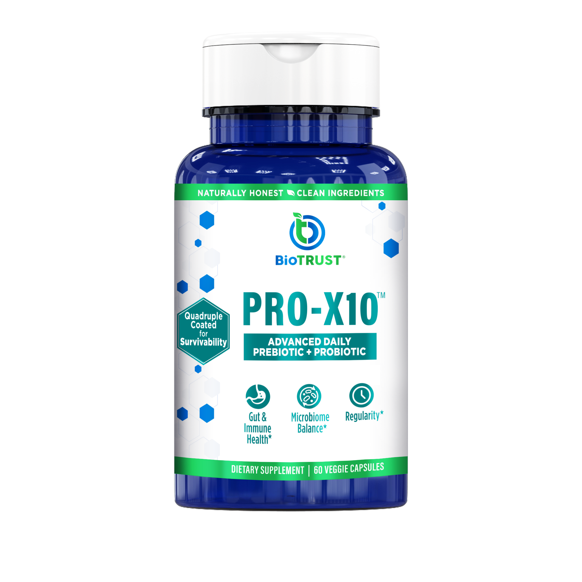 Pro-X10 Advanced Probiotic Supplement with Prebiotics | BioTRUST
