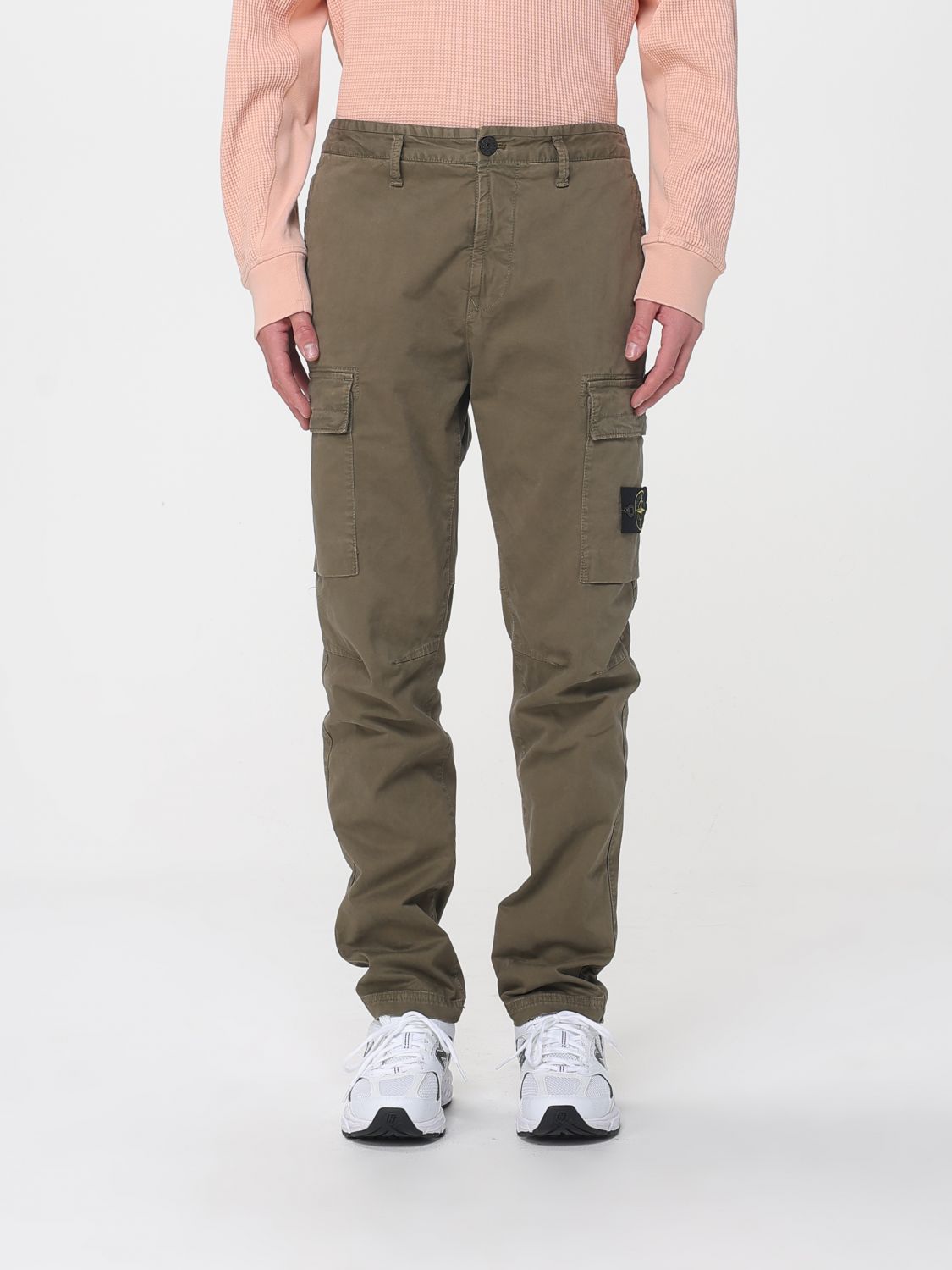 Pants Men color Green