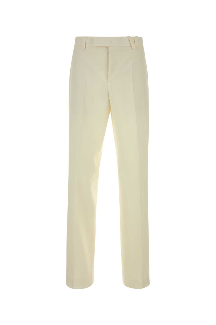 Versace - wool blend tailored trousers belt loop