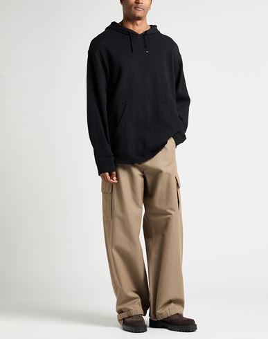 Man Sweatshirt Black Size L Cotton