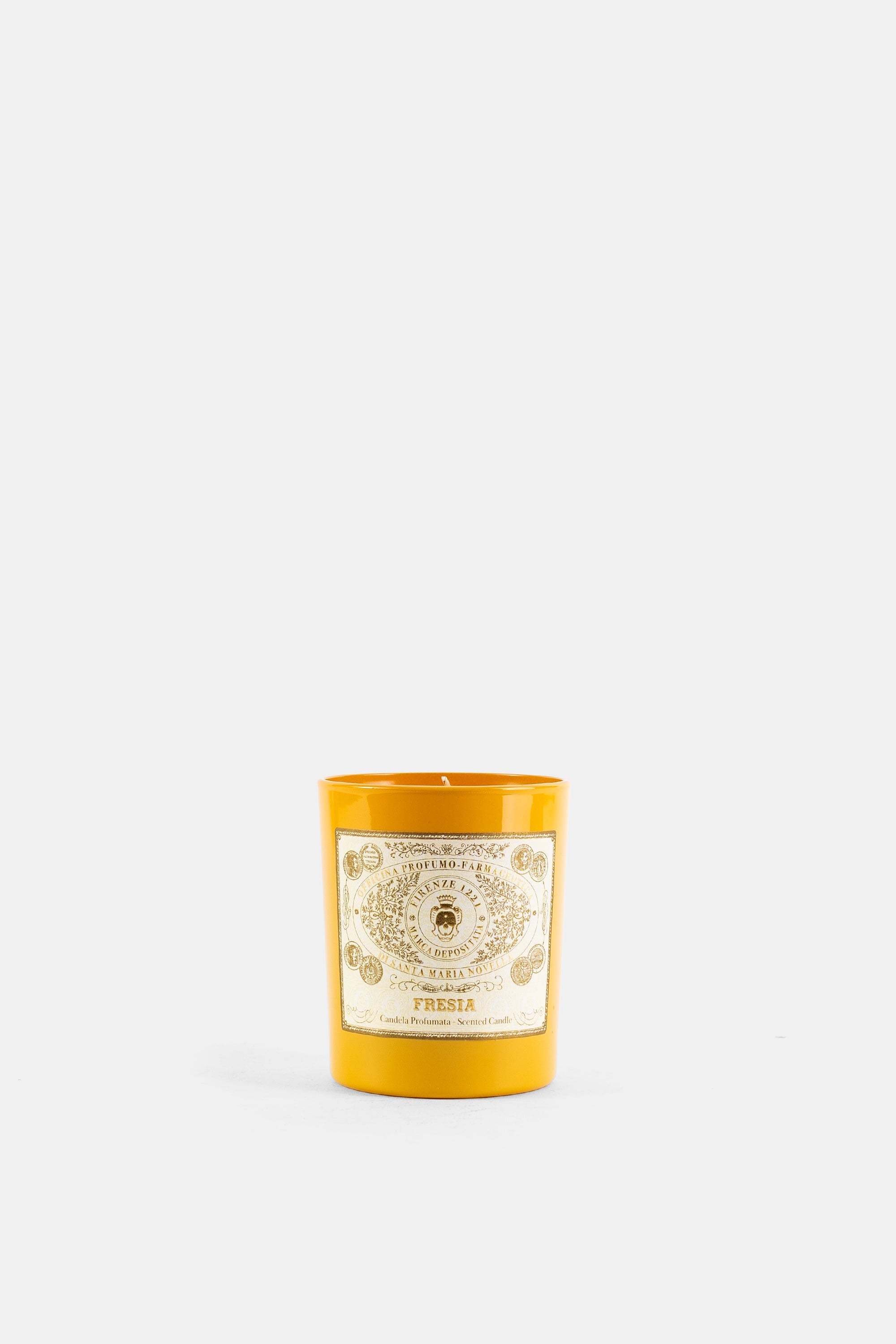 Freesia-Scented Scented Candle — Yellow