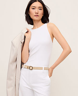 Ann Taylor Crew Neck Halter Tank Top