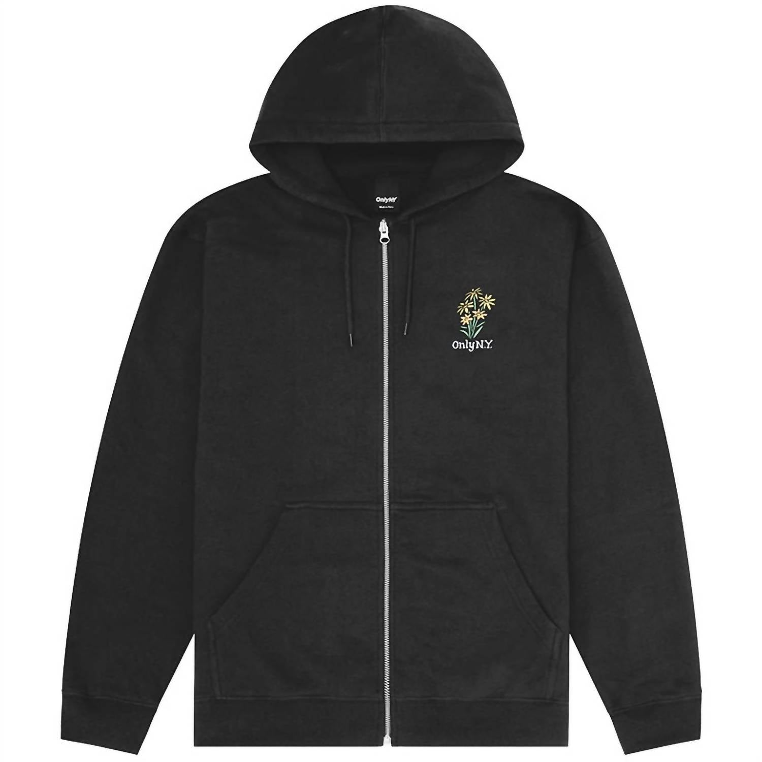 Women's Bouquet Zip Hoodie In Black